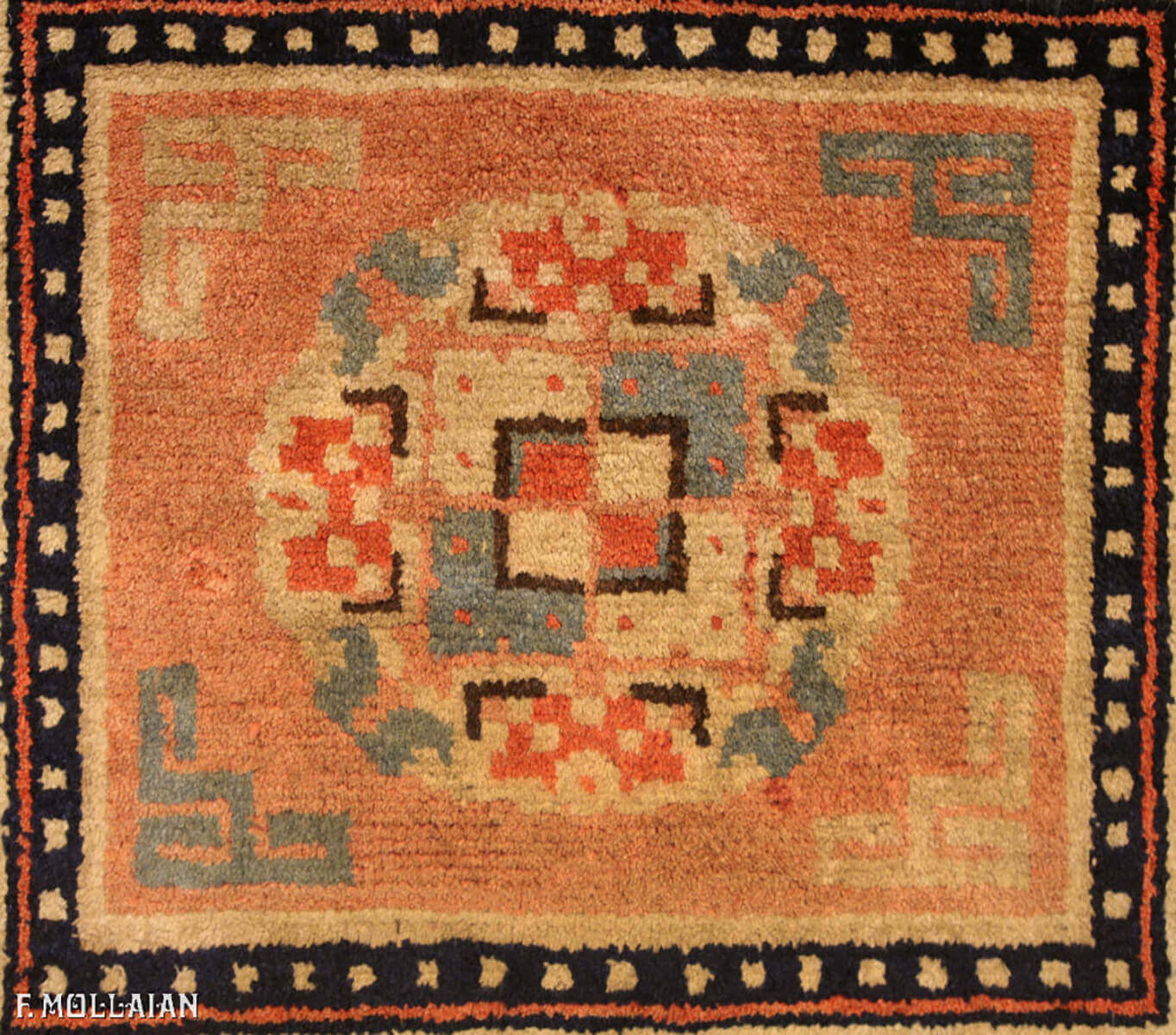 Antique Tibetan Rug (58x61 cm)